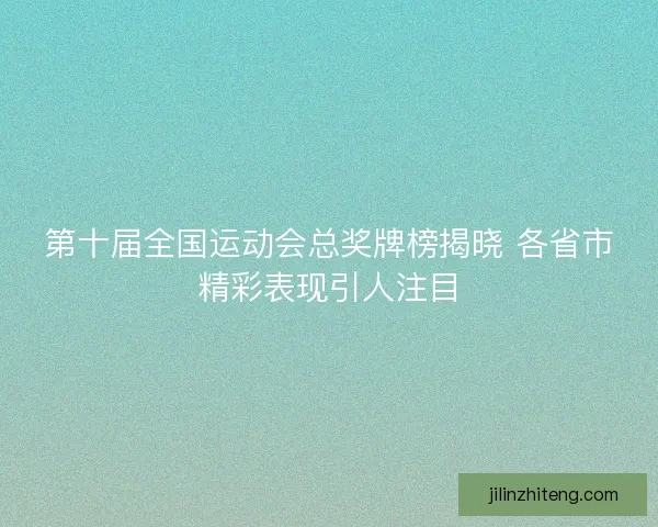 第十届全国运动会总奖牌榜揭晓 各省市精彩表现引人注目